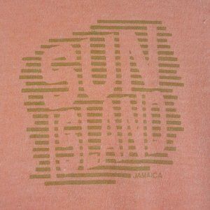Vtg 80s Sun Island Jamaica T-Shirt L Orange Black